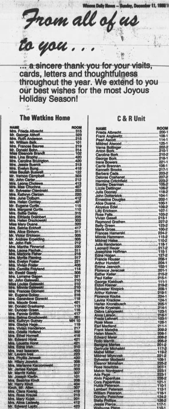 The Winona Daily News, Winona, MN, 12/11/1988 (Sunday).